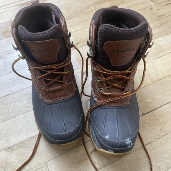 L.L Bean women’s Hiking Outdoor Leather Boots Brown Duck Boots 7.5 M - Picture 2 of 16